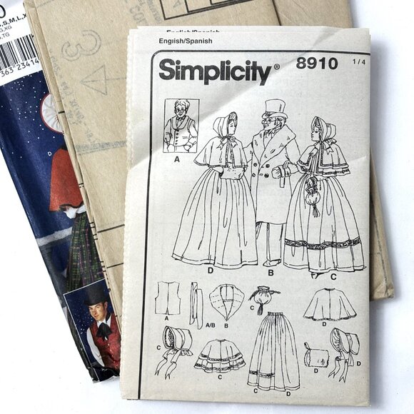 Simplicity Pattern #8910 - Christmas Carol 19th Century Costumes NWT - Picture 5 of 9